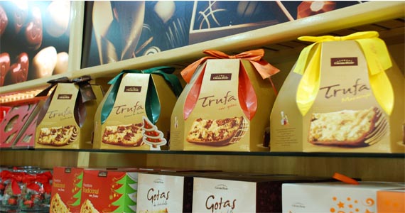 Panettones Brigadeiro e Zero Açúcar estão na lista dos mais de 40 produtos oferecidos pela Cacau Show para o Natal