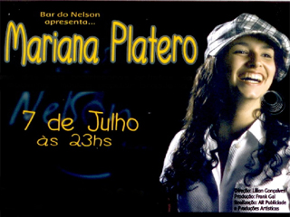 Mariana Platero marca presença no Bar do Nelson 