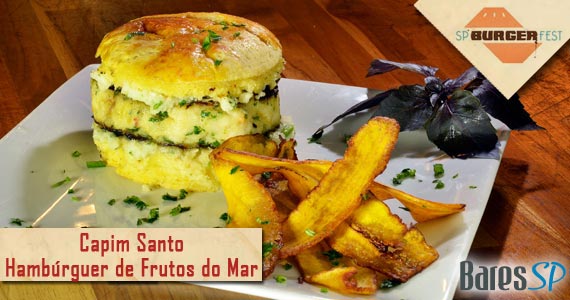 Capim Santo cria hamburguer de frutos do mar para o SP Burger Fest