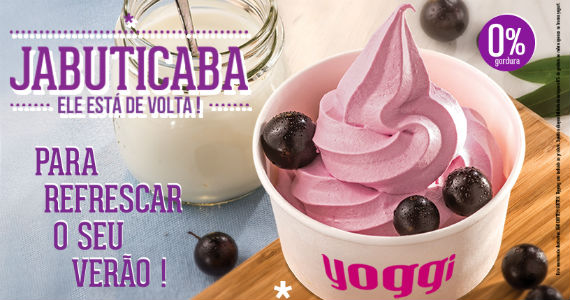 Yoggi relança Frozen Yogurt Jaboticaba no cardápio do Verão 2013