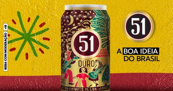 Cachaça 51 vence prêmio nacional com lata inspirada no São João