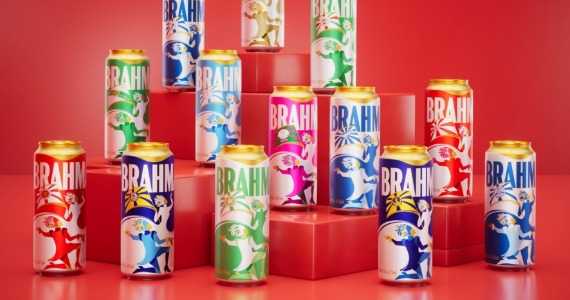 Brahma celebra Carnaval 2026 com latas que exaltam o casal do pavilhão
