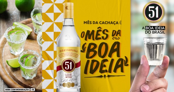 Cachaça 51 transforma setembro no Mês da Boa Ideia