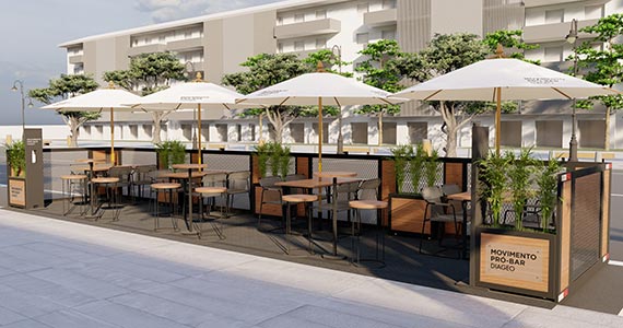 Diageo incentiva bares e restaurantes a ocuparem ambientes externos com parklets e kits bistrô Eventos BaresSP 570x300 imagem