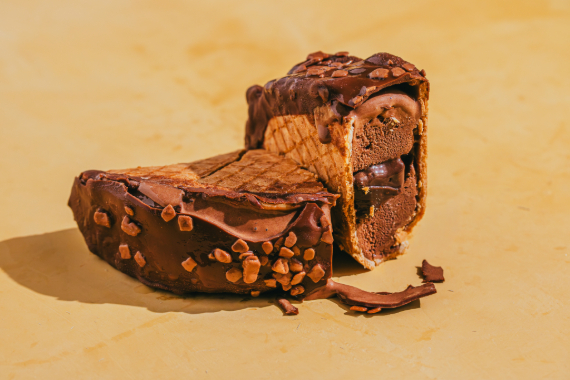 Taco de sorvete de brigadeiro