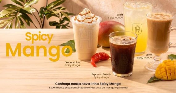 Havanna lança linha sazonal de bebidas Spicy Mango nas cafeterias
