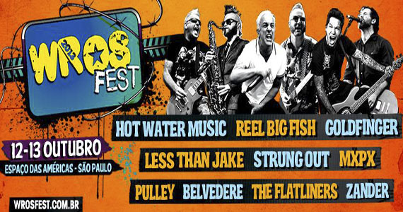 Hot Water Music é a atração principal do primeiro dia do Wros Fest 2013 no Espaço das Américas Hot Water Music é a atração principal do primeiro dia do Wros Fest 2013 no Espaço das Américas
