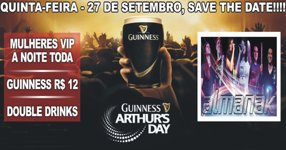 Republic Pub comemora Guinness Arthur s Day nesta quinta com promoções