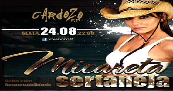 Cardozo Bar apresenta a Noite Micareta Sertaneja com apresentações ao vivo