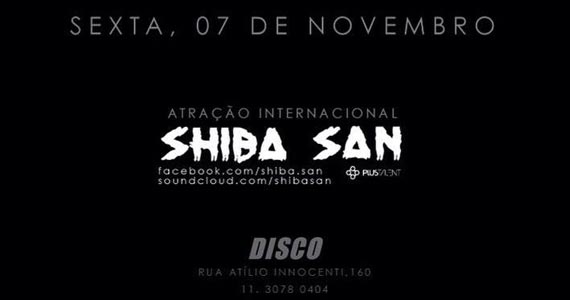 DJ Shiba San comanda a noite de reinauguração da Club Disco na sexta-feira Eventos BaresSP 570x300 imagem