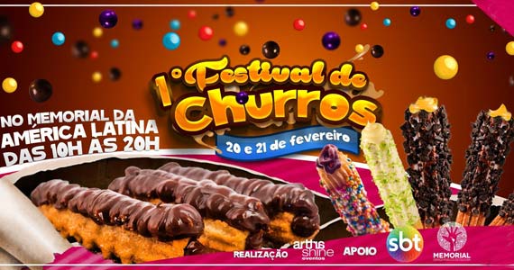 1º Festival de Churros acontece no Memorial da América Latina com entrada gratuita Eventos BaresSP 570x300 imagem