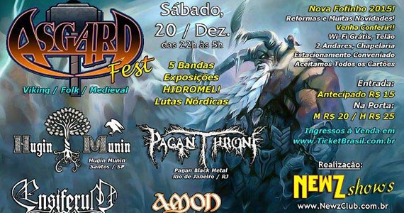 Asgard Fest com bandas de rock, exposição e lutas nórdicas no Fofinho Rock Bar Eventos BaresSP 570x300 imagem