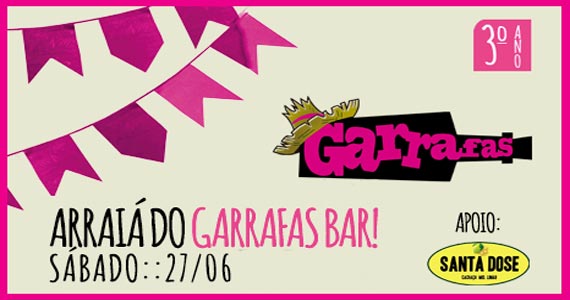 Garrafas Bar promove Festa Junina com Garrafinha Elegante e show da banda Os Beneditos Eventos BaresSP 570x300 imagem
