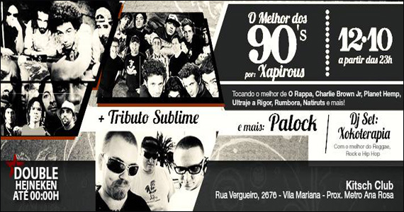O melhor dos anos 90 na noite de sábado na Kitsch Club