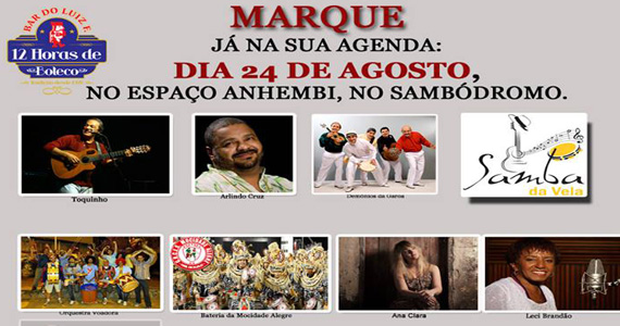 Shows especiais na festa 12 horas de Boteco promovida pelo Bar do Luiz Fernandes