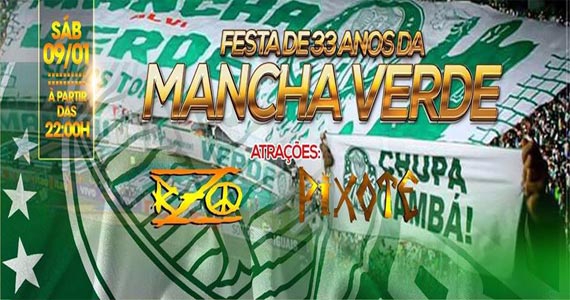 Aniversário de 33 anos da Escola Mancha Verde com show do Grupo Pixote e convidados