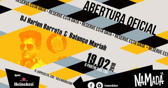 NaMadá Bar inaugura na Vila Madalena com banda Balanço Mariah e DJ Harlen Barreto nas pick-ups Eventos BaresSP 570x300 imagem