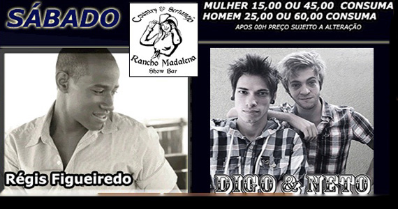 Sabadão Sertanejo com Regis Figueiredo e Digo e Neto no Rancho Madalena