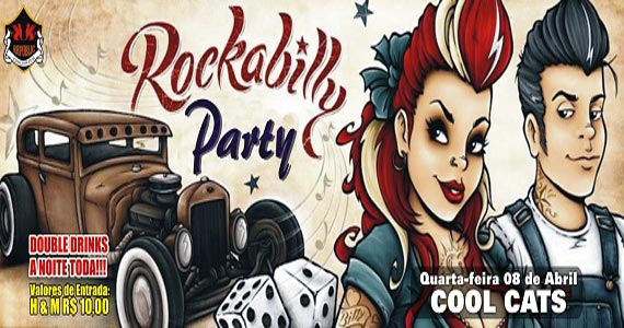 Banda Cool Cats anima a festa RockaBilly Party no Republic Pub Eventos BaresSP 570x300 imagem