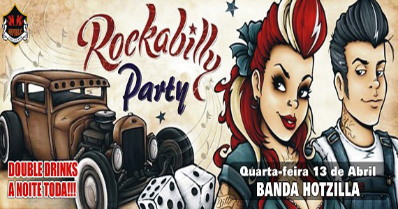 Banda Hotzilla comanda a Rockabilly Party com rock no Republic Pub