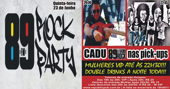 Banda Vih e DJ Cadu comandam a festa 89 Rock Party no Republic Pub Eventos BaresSP 570x300 imagem