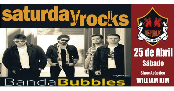 William Kim e banda Bubbles com muito pop rock no Republic Pub neste sábado Eventos BaresSP 570x300 imagem