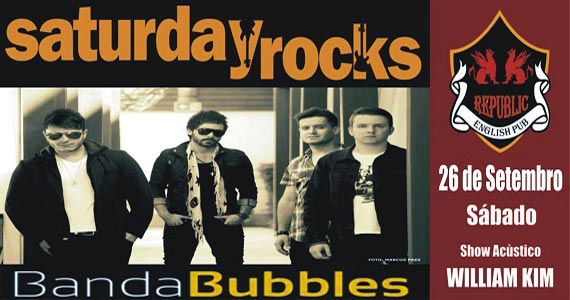 Banda Bubbles e William Kim comandam a noite com pop rock no Republic Pub Eventos BaresSP 570x300 imagem
