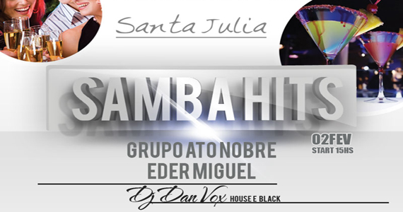 Projeto Samba Hits agita a tarde de sábado do Bar Santa Julia