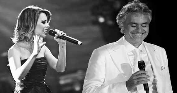 Sandy é a convidada especial do Concerto de Natal de Andrea Bocelli