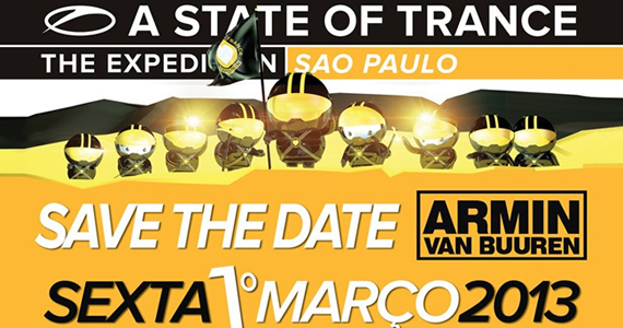 DJ Armin van Buuren toca no Espaço das Américas na sexta-feira DJ Armin van Buuren toca no Espaço das Américas na sexta-feira