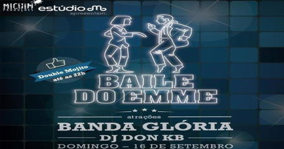 Estúdio Emme realiza o Baile do Emme com a Banda Glória neste domingo