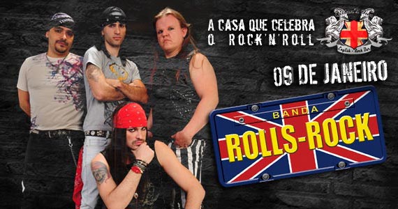Banda Rolls Rock com o melhor do rock animando a sexta do Gillan's Inn
