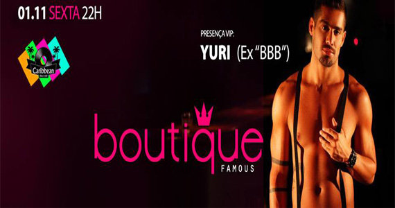 Caribbean Disco Club recebe festa Boutique com presença especial do ex-BBB Yuri nesta sexta-feira Eventos BaresSP 570x300 imagem
