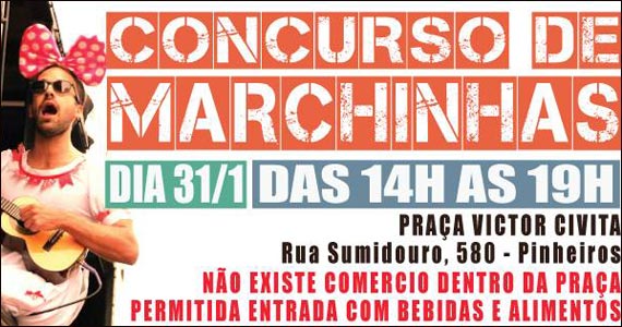 Bloco de Carnaval Nóis Trupica Mais Não Cai promove Concurso de Marchinhas neste sábado na Praça Victor Civita Eventos BaresSP 570x300 imagem