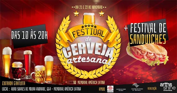 Memorial da América Latina recebe o Festival de Cervejas Artesanais  Eventos BaresSP 570x300 imagem