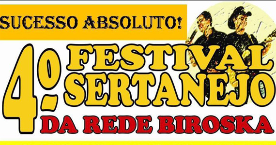 Biroska recebe a etapa final do 4º Festival Sertanejo no mês de agosto