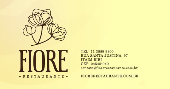 Itaim Bibi recebe inauguração do restaurante Fiore nesta quinta-feira Itaim Bibi recebe inauguração do restaurante Fiore nesta quinta-feira