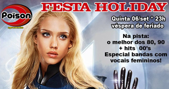 Véspera de feriado o Poïson Bar e Balada recebe a Festa Holiday