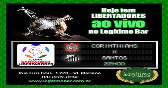 Happy hour e jogo da Libertadores no Legítimo Bar 