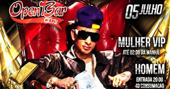 Mc Guime agita a noite desta sexta-feira no Open Bar Club Mc Guime agita a noite desta sexta-feira no Open Bar Club