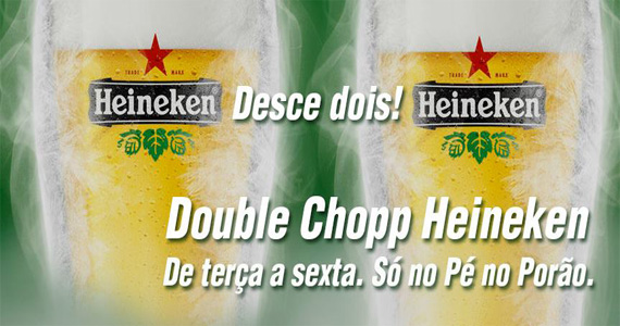 Happy hour com Double Chopp Heineken agita a noite no Pé no Porão Eventos BaresSP 570x300 imagem