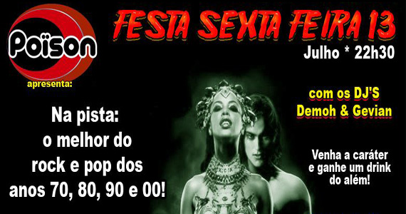 Poison Bar e Balada celebra o Dia Mundial do Rock