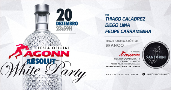 Festa White Party com Thiago Calabrez e convidados no Santorini Club Eventos BaresSP 570x300 imagem