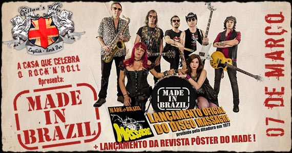 Banda Made In Brazil lança novo disco Massacre neste sábado no Gillans Inn Eventos BaresSP 570x300 imagem