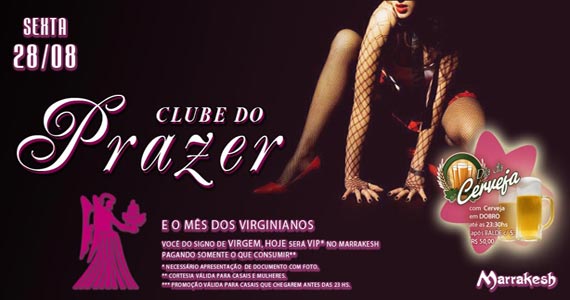 Clube do Prazer com promoção para os virginianos no Marrakesh Club Eventos BaresSP 570x300 imagem