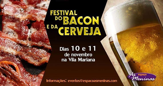 Festival do Bacon e Cerveja Artesanal acontecem no bairro da Vila Mariana com presença de DJ e sorteios Eventos BaresSP 570x300 imagem