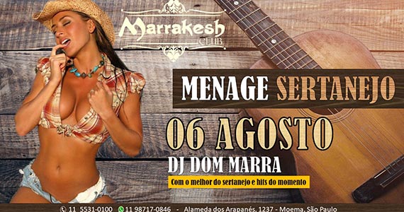 Menage Sertanejo com DJ Dom Marra animando o domingo do Marrakesh Club Eventos BaresSP 570x300 imagem