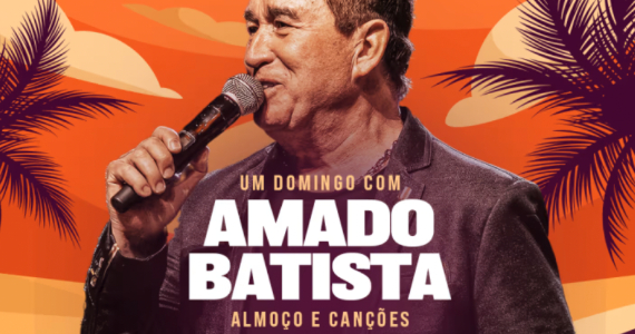 Amado Batista embala tarde de domingo com show no Terra SP