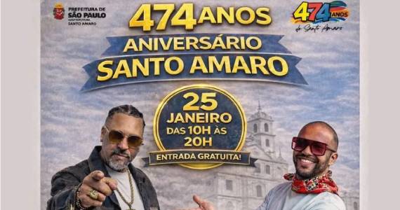 474 anos de Santo Amaro faz comemoração conjunta com os 472 de SP