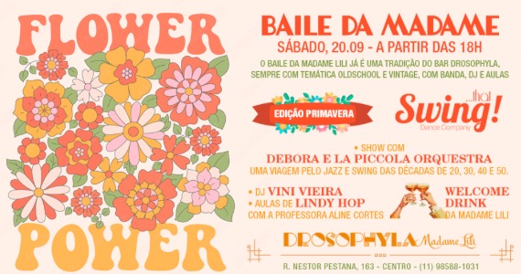 Drosophyla Bar celebra a chegada da estação com Baile da Primavera